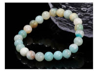 Pulsera De Piedra Natural Amazonita 3A JD De Moda Para Mujer Pulsera De Cuerda Elástica Unisex Joyería De Piedra Sanadora Regalo - details 7