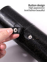 Caja De Almacenamiento Para Brochas De Maquillaje Grande Portátil Con Cubierta Antipolvo De Cinturón KOSSHOW Material No Tejido De Lona Tamaño 18x7x7cm - details 3