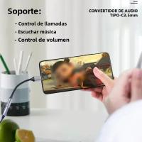 Adaptador De Audio USB Tipo-C a Jack 3.5mm Para iPhone 15 16 pro Max Plus/iPad pro 11 13 Air 11 13 Mini 6 7 Convertidor De Auriculares - details 2