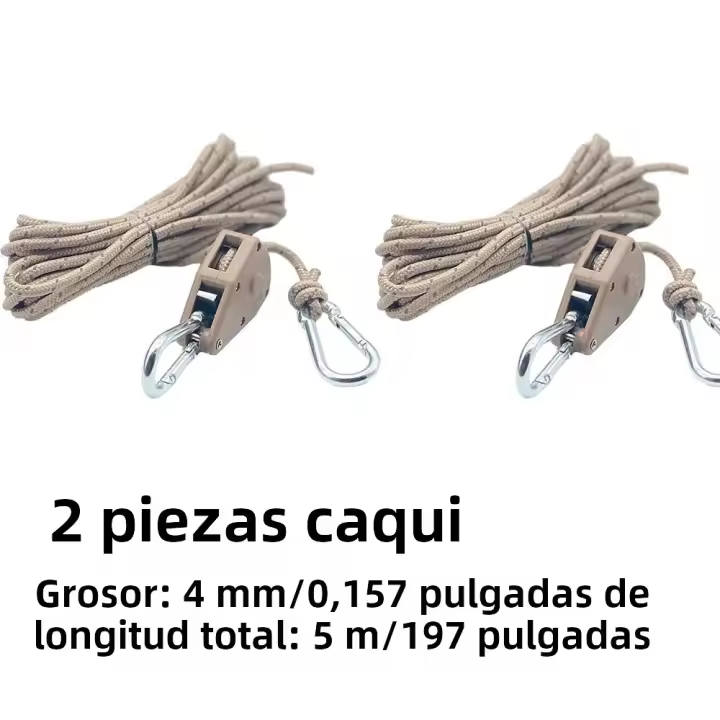 2/4/6pcs Cuerda Reflectante Para Acampar Amarrar Tenda Fijador Rápido Hebilla Pulley Tensionador Gancho Para Exterior - 1