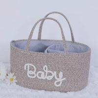 Bolsa De Pañales Multifuncional Para Viajes Portátil Para Mamá Cesta De Almacenamiento De Pañales De Algodón Con Cordón Estilo Unisex - details 2