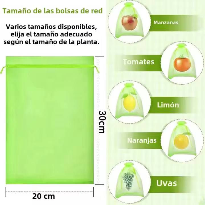 Malla Protectora De Jardín Reutilizable 20pcs Para Frutas Y Flores Como Uvas Tomates Plátanos Duraznos Manzanas Ideal Para Cultivo Y Cosecha - 1