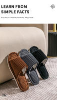Zapatillas De Hombre Abiertas Antideslizantes Transpirables Para Interior Silenciosas Para Parejas Para Primavera/Otoño - details 0
