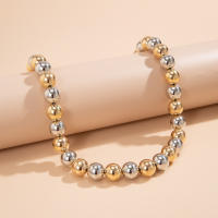 Collar Corto De Bolas Grandes Para Mujer Accesorio De Cuello Con Cadena Joyería De Moda 2024 Pulsera Encantos Tendencia - details 7