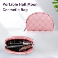 Bolsa de maquillaje para mujer, neceser portátil, grande, de doble capa, resistente al agua, color rosa - details 4