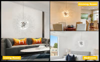 Lámpara De Cristal LED IRALAN Estilo Moderno Chandelier De Dandelion Iluminación Creativa Para Sala De Estar Comedor Bar - details 3