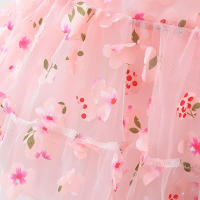 Vestido De Princesa Para Bebé Niña Verano Con Volante Y Diseño De Pétalos Vestido De Cumpleaños De Malla Para Niñas Edad 0-3 Años - details 5