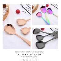 Juego De 3 Piezas De Cuchara De Acero Inoxidable Para Servicio En La Mesa Grande Espadilla De Arroz Mano Larga Gadget De Cocina Para El Hogar - details 5