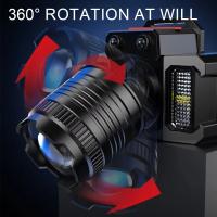 Linterna Frontal Recargable USB Super Brillante Con 5 Modos De Iluminación Pantalla Digital Para Pesca Al Aire Libre Y Camping - details 15