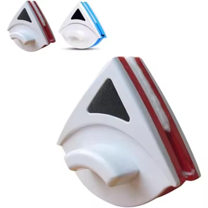 Limpiador de ventanas magnético fácil de usar: herramienta 2 en 1 de doble cara con drenaje automático y cuerda anticaída (1 unidad B) - 1