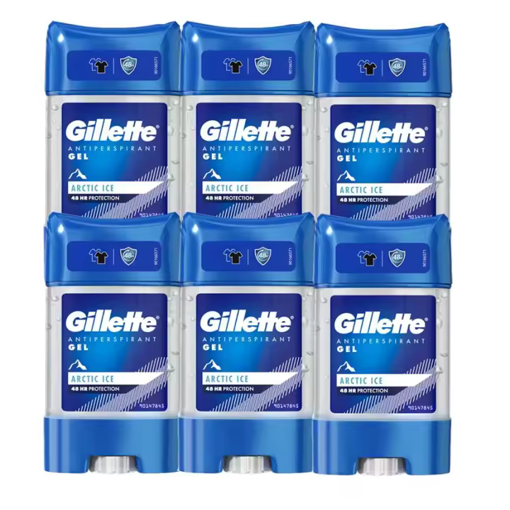 Gillette  Clear Gel Antitranspirante Y Desodorante Artic Ice Para Hombre, 6x70ml - 1