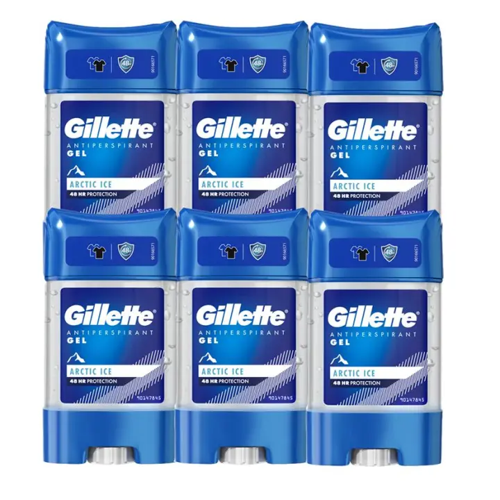 Gillette  Clear Gel Antitranspirante Y Desodorante Artic Ice Para Hombre, 6x70ml - 1