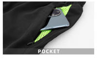 Shorts De Correr Para Hombre Con Bolsillos Cremallera Negros Deportivos Y Adecuados Para Gimnasio Talla Verdadera - details 11