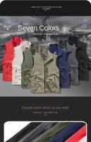 Chaleco De Verano Para Hombre Chaleco Sin Mangas Táctico Impermeable Para Caza Pesca Camping Con Bolsillos Y Cola De Caballo Casual - details 9