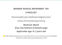 Juego De 5 Instrumentos Musicales Para Bebés Juguetes Educativos Sensory Rattle Montessori Regalos De Cumpleaños Para Niños - details 1