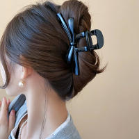 1/2 Pcs Clip De Pelo Acrílico Con Lazo Y Patrón Geométrico Para Mujer Accesorios De Cabeza Retro Para Updo Clips De Tiburón - details 8