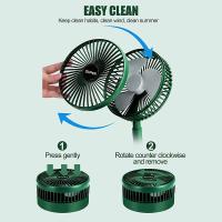 Ventilador Portátil De Piso Con Telescopicidad Y Recargable 3 Velocidades Silencioso Ajustable Altura USB 6 Pulgadas - details 4