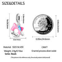 925 Plata Esterlina Encantador Gato Uña Rosa Charms Bolas Para Pulsera Original 3mm Joyería Fina Hecha a Medida Cumpleaños Fiestas Aniversarios Bodas Compromisos - details 7