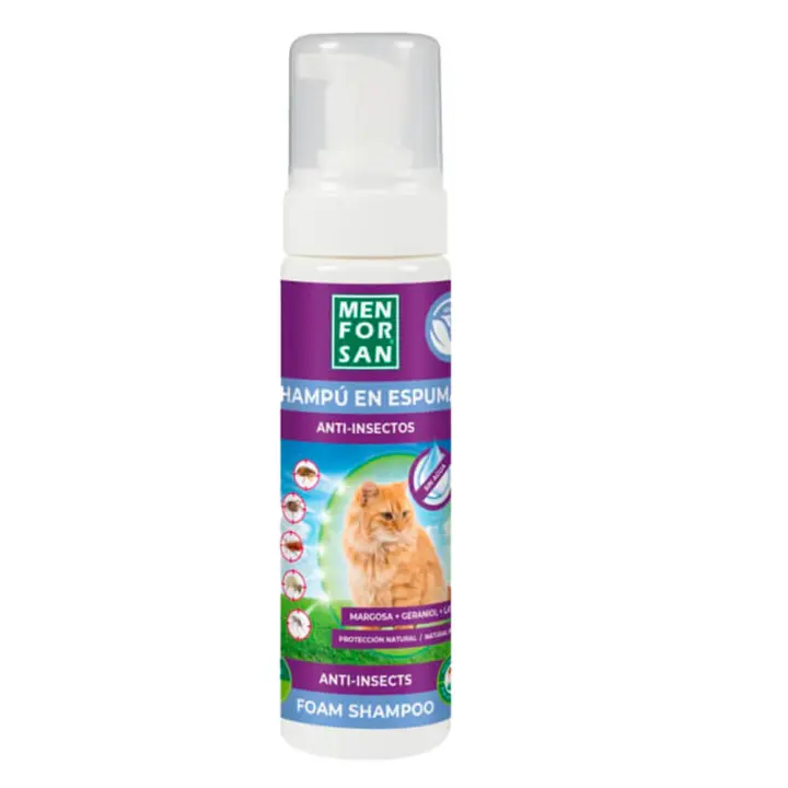 Champú en Espuma para Baño de Mascotas Menforsan 200 Ml - Sin Irritación y Fácil de Usar - 1