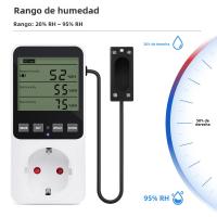 Enchufe Con Control De Humedad Y Temperatura LCD Display Thermostat Switch Sensor De Temperatura Y Control De Humedad Para El Hogar - details 4