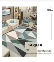 Carpetas Nórdicas De Sintética Modernas Para Sala De Estar Y Dormitorio Alfombra De Piso Con Estilo Europeo Suave Y Lujosa Para Sofá Mesa De Café Cama - details 3