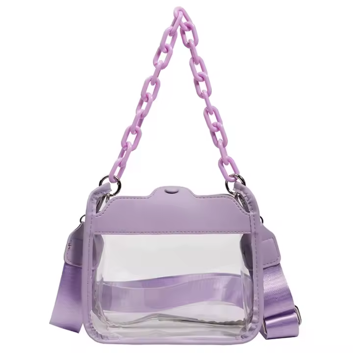 Bolso transparente para el Estadio, Bolso Bandolera, Bolso Hobo - 1