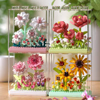 Bloques De Construcción Creativos Flower Dream Juego De Montaje Para Mesa Ornamento De Oficina Regalo De Flores Para Mujeres Bloques De Plástico ABS Tamaño Pequeño Compatible Con Lego - details 0