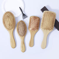 2pcs/set Cepillos De Madera Profesionales Masajeador De Salud Cepillos Con Almohadillas De Bambú Y Limpiadores De Cepillo Para Cabello Real Y Pelucas - details 0