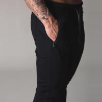Pantalones De Fitness Para Hombre Verano Transpirables Pantalones Deportivos Casuales Ajustados Con Cierre De Cremallera Y Punta Pequeña - details 10