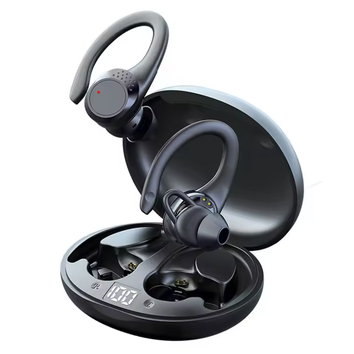 Auriculares Bluetooth 5.2 Deportivos Cancelación de Ruido - Negro - 1