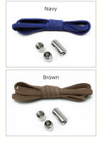 Par De Cordones Elásticos Sin Atar Para Niños Y Adultos Zapatillas Cuerda Redonda De Metal Para Zapatos Semicírculo - details 18