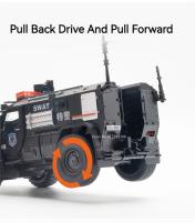 Coche De Policía SWAT a Escala 1:32 Juguete De Metal Con Función Retroalimentada Luz Y Sonido Absorción De Choque Regalo Para Niños - details 7