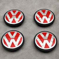 4pcs 56mm Capsulas De Eje Para Ruedas De Coche Rojo Compatible Con VW Volkswagen Golf Jetta Bora Polo Santana Cross Lavida Beetle 1J0601171 ABS - details 2