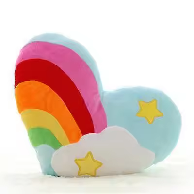 Arco Iris en forma de corazón almohada Arco Iris almohada en forma de corazón - 1