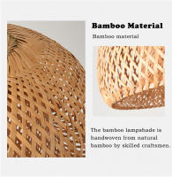 Lámpara Colgante De Bambú Tejida Decorativa Para Pasillo Y Sala De Estar E27 Fuente De Iluminación Moderna Y Retro - details 11