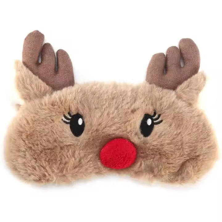 Sleeping Eye Cover, Cute Animal Eye Cover Sleeping Mask Christmas Deer Winter Carton Nap Eye Shade Mask - 1