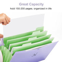 Carpeta De Archivo A4 Multicapa En Colores Azúcar Organizador Grande De Capacidad Estilo Coreano Sencillo Para Oficina Y Material PP - details 9