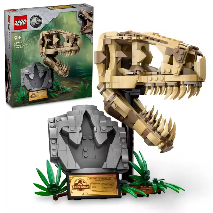 LEGO 76964 Jurassic World Fósiles de Dinosaurio: Cráneo de T. rex Juguete para niños y niñas - 1
