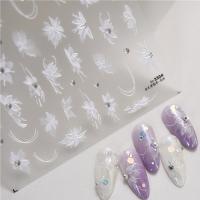 Pegatinas De Uñas Acrílicas 5D Diamante Blanco Flor Japonesa Kawaii Adhesivo Para Decoración De Uñas DIY Accesorios De Belleza - details 3