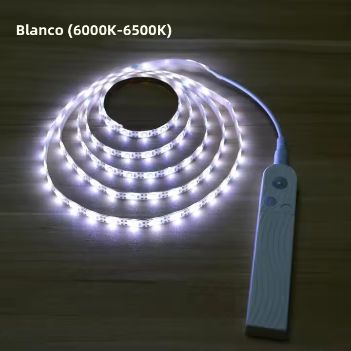 Tira De Luz LED Inalámbrica Con Sensor De Movimiento PIR USB 5V Impermeable Para Iluminación Nocturna En Camas Armarios Cocinas Gabinetes - 1