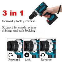 Taladradora recargable 21V, taladradora recargable de alta velocidad 1600rpm, destornillador recargable con 2 baterías, 32 configuraciones de par, 24 accesorios, hogar DIY - details 1