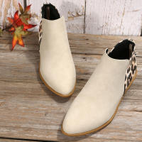 SP Botas de mujer de Tacón Grueso color Piel y modelo Chelsea británico de Caña Corte, de talla Grande, para todo el año. - details 12