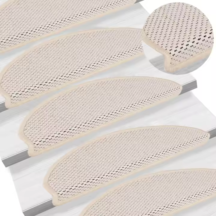 vidaXL Alfombrillas autoadhesivas sisal 15 uds bereber 65x21x4 cm - 1