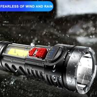 Linterna Portátil Recargable LED Potente IPX4 Impermeable 4 Modos 500LM Iluminación Exterior Para Senderismo Escalada Emergencia - details 0