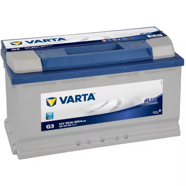 Batería de Coche VARTA G3 Blue Dynamic 12V 95Ah 800A - Ideal para vehículos con alto consumo eléctrico - 1