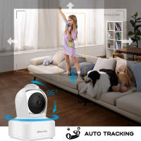 Cámara IP WiFi 4MP Para El Hogar Con Audio Bidireccional Y Rotación De 355 Grados Cámara CCTV Inalámbrica Con Puerto RJ45 Para Seguridad Interior - details 4