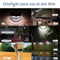 Luces Solares LED Para Valla Exterior Impermeables Luz De Pared Para Jardín Camino Y Terraza Decorativas Material ABS Fuente De Energía Solar - details 8