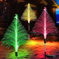 Luz De Árbol De Navidad Solar Impermeable Y Colorida Con Fibra Óptica Luz De Invierno Autónoma Con Enchufe Al Suelo - details 0