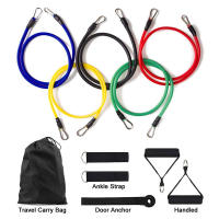 Set De 11 Piezas De Bandas De Resistencia Con Correa Para Tobillo Expansor De Pecho Ejercicio Elástico Portátil De Fitness - details 4