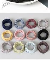 Nuevo Set De 100 Piezas Cinturones Elásticos De Nylon Básicos Para Mujer 4CM Accesorios De Cabello Headwear Esponja De Pelo Para Moño - details 12